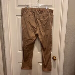 Old Navy Womens Casual Pants Elastic Waist‎ Khaki Comfy Pocketed Straight Leg XL
